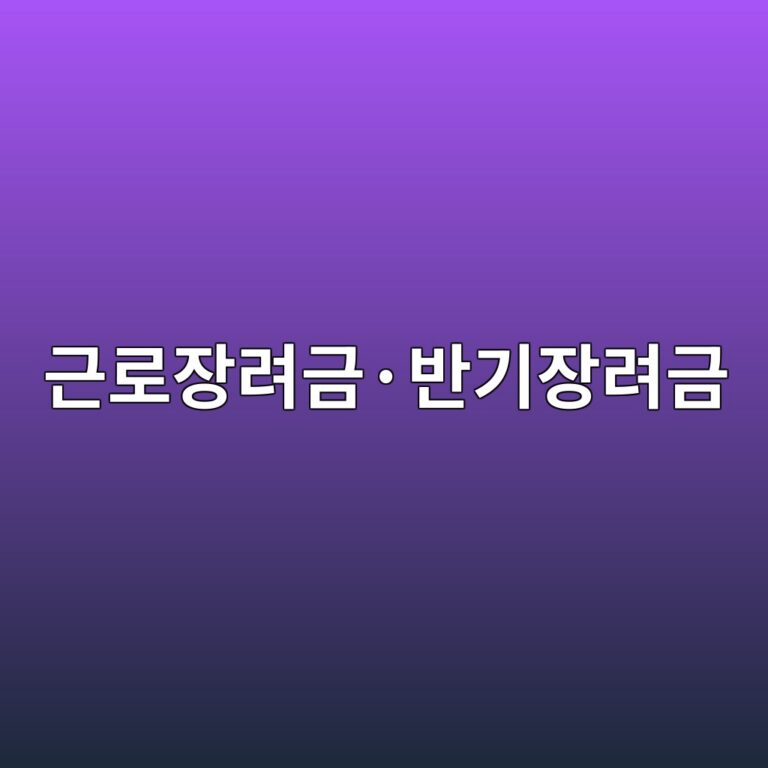 근로장려금·반기장려금 신청 자격 조건과 가구원 구성별 지급액 14 근로장려금·반기장려금 신청 자격 조건과 가구원 구성별 지급액 13